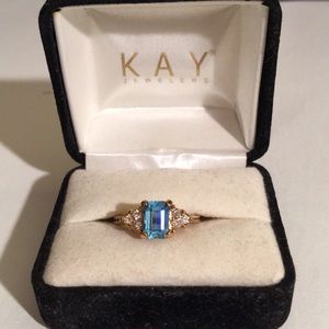 Beautiful Blue Faux Gem Ring Size 6.5